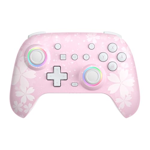 PHNIXGAM Pink Wireless Controller for Switch, Sakura