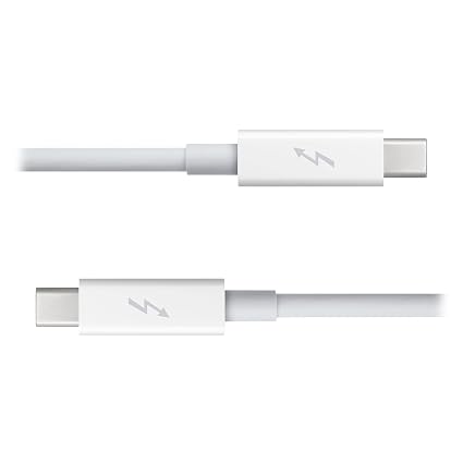 20Gbps Thunderbolt2 Cable Thunder-Bolt 2 Port to Thunderbolt 2 Male to Male 4K Video Data Cable Compatible with 2013 2014 2015 Mac & Disk & Displays 200cm (Not for Mini Displayport)