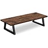 TEAMIX 24 inch Monitor Riser for Desk, Wood & Steel Computer/TV Stand Brown