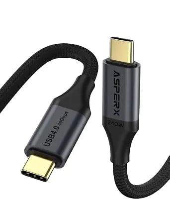 AsperX USB 4 for Thunderbolt 4 Cable 4Ft, PD3.1 240W, 40Gbps Data Sync