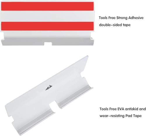 Adhesive Wall Phone Tablet Holder Mount Stand for Tablet Smartphones eReader Wall Holder Mount Shelf (White)
