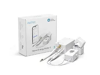 Aeotec Home Energy Meter 8 - Smart Electricity Monitor - Real-Time Usage and Production Tracking - Z-Wave Long Range - 2x200A Clamp-On Sensor - Supports 2-Phase Power - SmartThings - HomeAssistant