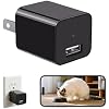 ULar Plug-in Indoor Camera, 4K UHD WiFi Small Cam, 16GB SD Card Included Wall Outlet Powered, Remote APP View & Motion Detection for Pets -No Audio