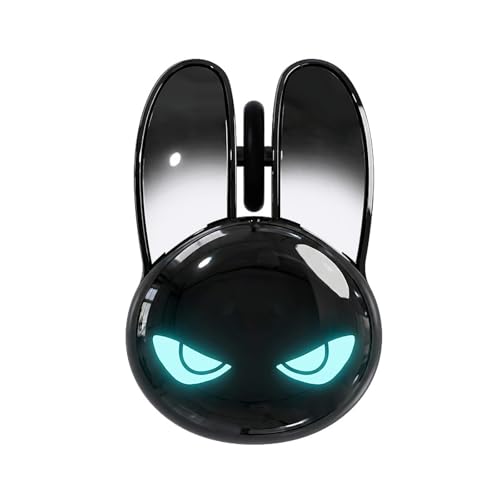 Wireless Gaming Mouse, RGB Light Eyes, Evil Bunny Design, 2.4G/BT