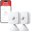 SwitchBot Smart mmWave Radar Motion Sensor, Bluetooth Presence Sensor with Dynamic Detection & Zone Positioning, Compatible with Alexa, HomeKit & Apple Home (Presence Sensor*2)