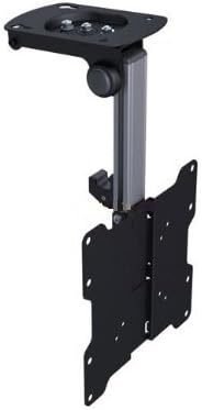 Mount-It! Flip Down TV & Monitor Mount, Under Cabinet & Ceiling Bracket for Kitchens, RVs & Small Spaces | Fits 13–37 Inch Screens | VESA 75x75 100x100 200x200 | Tilt & Swivel | 44 lbs Capacity