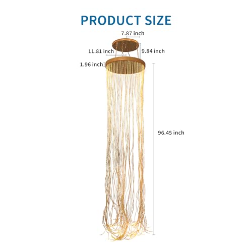 Round Fiber Optic Curtain Rings with Wooden Base, Multi-Color Changing Waterfall Lamp Perfect for Home Decor, School, Clinic and Dark Sensory Room - Ideal for Kids