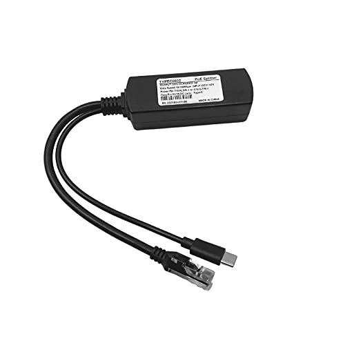 PoE Texas 802.3af PoE to 5V USB-C Splitter for WiFi & Tablets