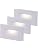 CLOUDY BAY 120V Dimmable LED Indoor Outdoor Step Light,3-Pack,3000K Warm White,Stair Light,White Finish