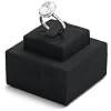 Oirlv Microfiber Ring Display Stand Black