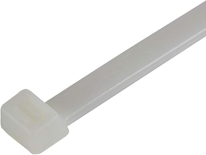 GTSE 10 Inch White/Clear Zip Ties, 1,000 Bulk Pack, 18lb Strength, UV Resistant Small Nylon Cable Ties, Self-Locking 10" Tie Wraps