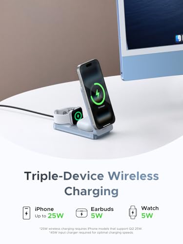 UGREEN MagFlow Qi2.2 25W 3-in-1 Foldable Wireless Charging Station