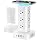 Power Strip Tower Surge Protector(2000J), PD65W Charging Station Tower with 12 AC Outlets & 8 USB Ports (4 USB C), 6FT Extension Cord for Home Office Dorm, White