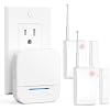 4000FT Wireless Door Chime for Home Security, Long Range Door Sensor Alarm for Kids Safety & Elderly Care, Plug-in Entry Alert for Store, Office, Garage (White - 2 Sensors + 1 Receiver)