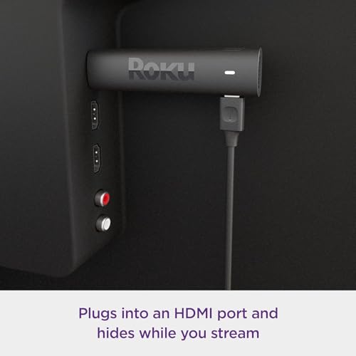 Roku Streaming Stick 4K - HDR & D. Vision Roku Streaming Device for TV with Voice Remote & Long-Range Wi-Fi - Free & Live TV (Renewed)