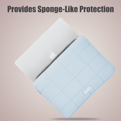 Puffy Laptop Sleeve 15-16 Inch, Laptop Carrying Case, Matte Blue - Image 3