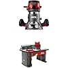SKIL 10 Amp Fixed Base Corded Router with Portable Router Table (RT1323-00 & SRT1039)