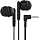 Maeline Bulk Earbuds with 3.5 mm Headphone Plug - 100 Pack Wholesale Bundle - Jet Black
