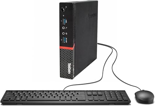 Lenovo ThinkCentre M700 Tiny Desktop PC with 24" FHD Monitor, Intel Quad Core i5-6500, 16GB DDR4 RAM 256GB SSD, 2 DisplayPort, Keyboard & Mouse, WiFi, Windows 11 Pro (Renewed) - Image 3