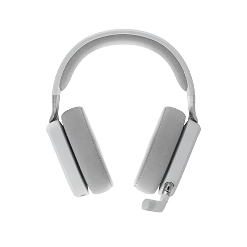 Fractal Design Scape Light - Wireless PC Gaming Headset - Detachable Flip-to-Mute Microphone with Noise Cancellation - Battery Life Up to 40 Hours - Configurable Ambient Lighting - Gray