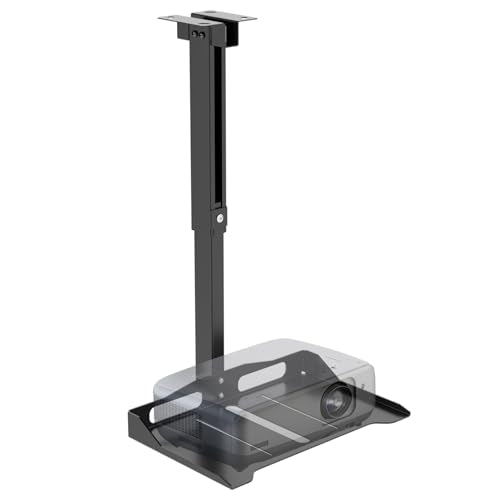 WALI Universal Projector Ceiling Wall Mount with Hidden Cable Management