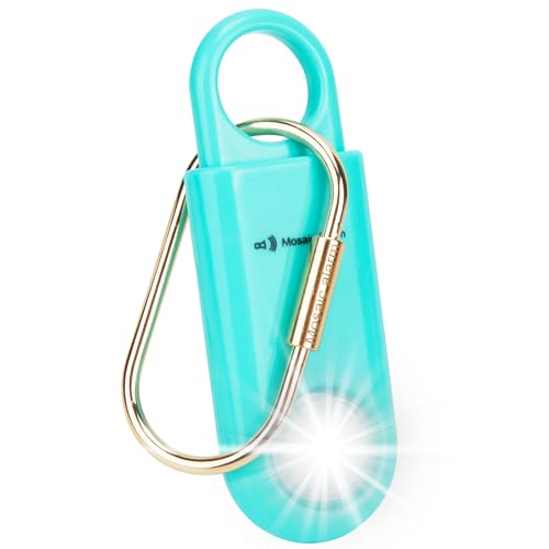 130db Personal Safety Alarm with Ultra Bright Strobe Light. Aqua