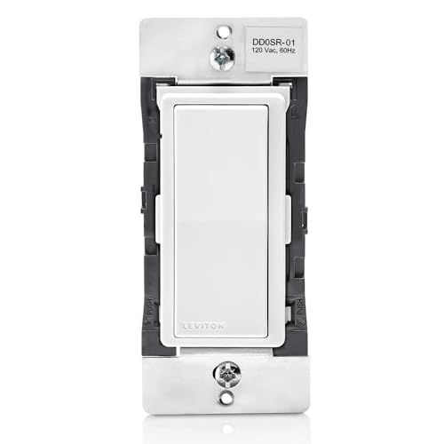 Leviton Decora Smart Switch Companion for Multi-Location Switching (Not for stand-alone use), 120VAC, 60Hz DD0SR-1RM, White, Light Almond