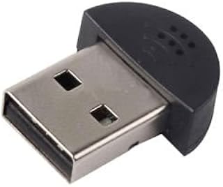 Estiq Super Mini USB 2.0 Microphone Mic for Laptop/Desktop Pcs - Skype/Voip/Voice Recognition Software Driver-Free Audio Receiver Adapter for MSN Pc Notebook,Black - Image 1