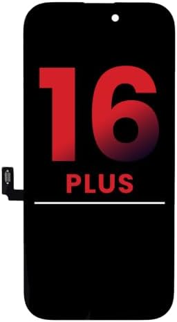 for iPhone 16 16 Plus PRO PRO MAX Aftermarket LCD Display Assemblywith Tempered Glass Screen Protector and Repair Tools (iPhone 16 Plus)