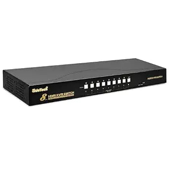 JideTech 8 Port HDMI USB KVM Switch 4K@30Hz Rackmount, Control 8 PCs with One Monitor Keyboard and Mouse, USB 2.0 Hub, Hotkey Switching, Plug and Play for Windows, Mac, Linux, Server Room