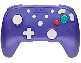 Retro Fighters BattlerGC Wireless Controller - Gamecube, Game Boy Player, Switch & PC Compatible (Blue/Purple)