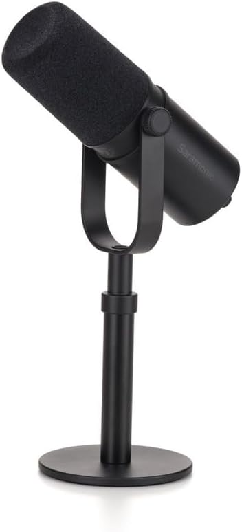 Saramonic MV-Pod-D Dynamic Cardiod Podcast Mic USB-C & XLR Podcast Mic for Streaming, Recording & Broadcasting, Noise Cancellation, Mute, and Desktop Stand