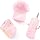 3 in 1 Wireless Lavalier Microphone for iPhone Android Camera-Pink