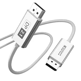 DisplayPort 2.1 Cable Fiber Optic 50ft[16K@60Hz,8K@120Hz,4K@240Hz]40Gbps Gaming Monitor DP 2.1 Cable Compatible with NVIDIA GeForce RTX 4090 & AMD Radeon RX 7900 XTX - FreeSync G-Sync Support - Image 1