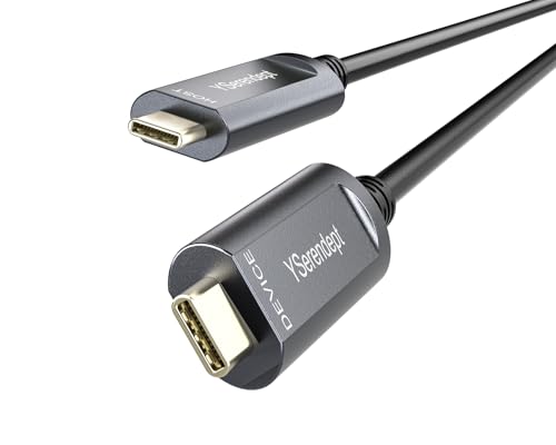 USB C Cable 65ft Fiber Optic,10Gbps High Speed Data Transfer,Compatible with Logitech Cameras,VR/AR,HDDs,Projectors,Hubs,Gaming Consoles,Webcams,Printer,Grey