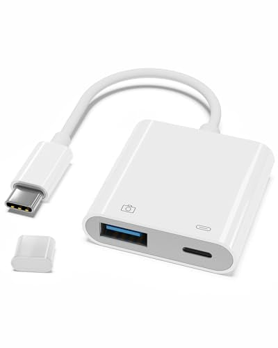 USB C to USB Camera Adapter with 30W PD Charging Port