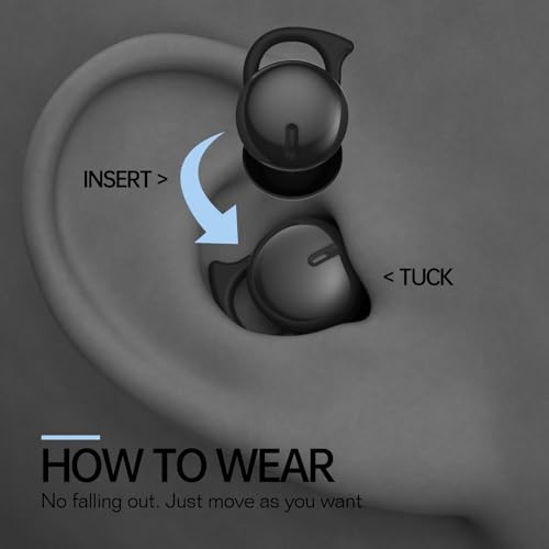 Invisible Sleep Headphones, Sleep Earbuds for Side Sleepers(Black)