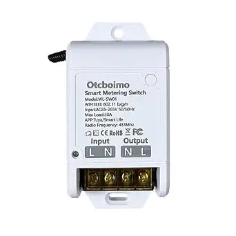 30A High Power WiFi Wireless Smart Switch with Energy Monitoring