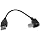 YCS basics Black 6 Inch USB 2.0 High Speed Printer/Scanner Right Angle Cable