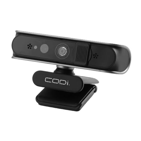 CODi Allocco HD 1080P IR Webcam with Windows Hello Facial Recognition, 30FPS USB-A Camera with Built-in Microphone, Auto Low-Light Correction for Video Conferencing & Streaming