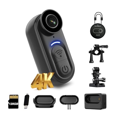 4K Mini Body Camera with 128GB Thumb Size Wearable Action Cam