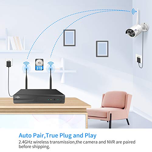 Hiseeu 2K Wireless Security Camera System, 10CH NVR | Smart Home - Image 3