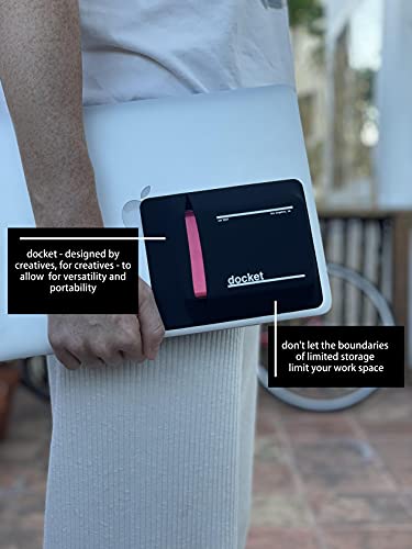 External Hard Drive Holder for Laptop - Closed Pocket Design with Cable Hole for Safe Storage - Expand Storage While Eliminating Boundaries, Black