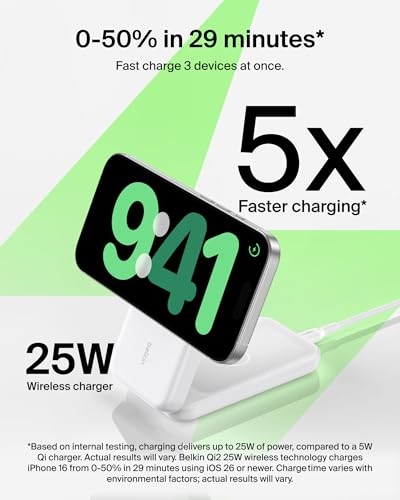 Belkin Qi2.2 25W Wireless 3 in 1 Foldable Fast Charg | Wireless Charge - Image 3