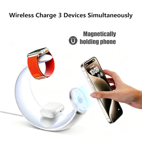 4-in-1 Magnetic Wireless Charger, RGB Night Light Mo | Wireless Charge - Image 3