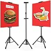Harloon 3 Pcs Adjustable Metal Poster Stands for Display, Double Sided