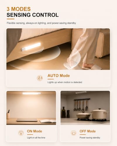 4-Pack 10 Inch Wireless Under Cabinet Lighting, 6500 | Ambient Smart L - Image 4