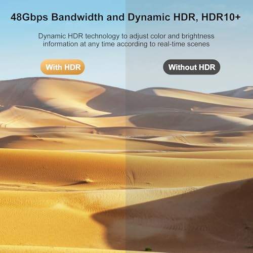 8K HDMI 2.1 Cable 6FT 5-Pack, Ultra High Speed 48Gbps