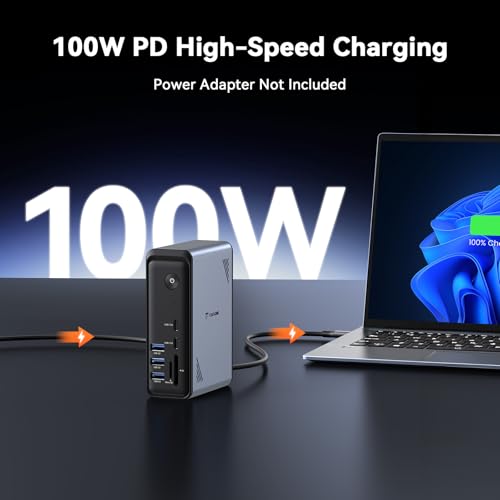 TobenONE 19-in-1 Laptop Docking Station Dual Monitor | USB Hubs - Image 6