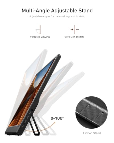 Yxk Portable Monitor 15.6 Inch 1080P 60Hz IPS HDR Ul | Computer Access - Image 6